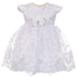 The Rain Kids Baby Girls White Short Sleeve Organza Cape Baptism Dress 0-24M - SophiasStyle.com